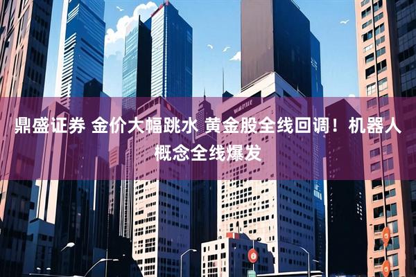 鼎盛证券 金价大幅跳水 黄金股全线回调!机器人概念全线爆发