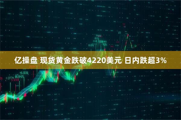 亿操盘 现货黄金跌破4220美元 日内跌超3%