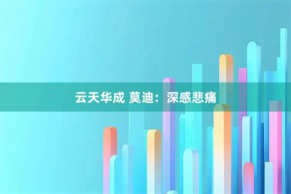 云天华成 莫迪：深感悲痛