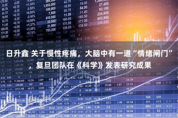 日升鑫 关于慢性疼痛，大脑中有一道“情绪闸门” ，复旦团队在《科学》发表研究成果